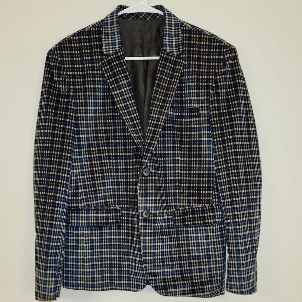 Elegance International Velveteen Blazer. Lined. Shoulder pad No Size Tag. Unisex